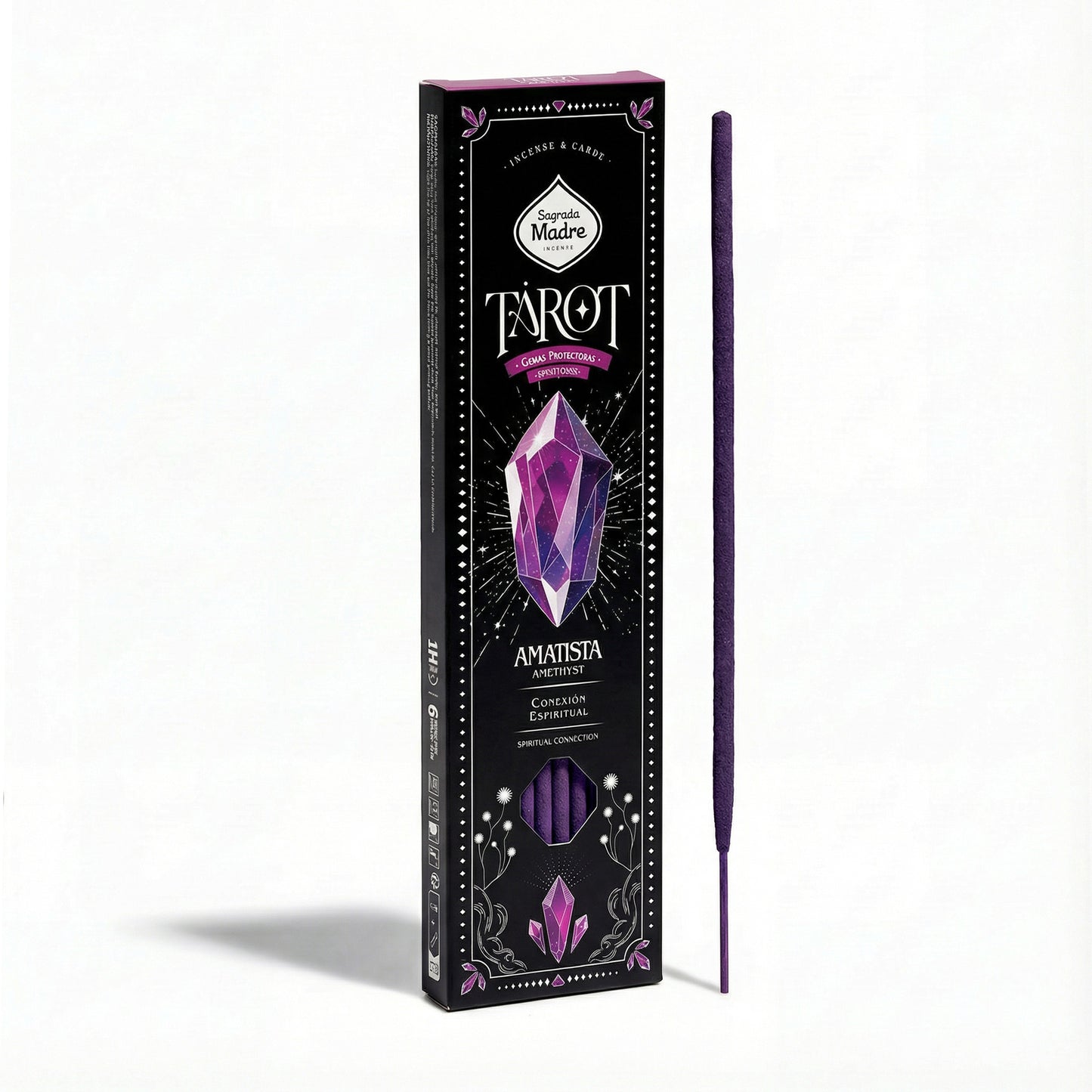 Sahumerio Tarot Gemas Amatista - Violeta Y Lavanda