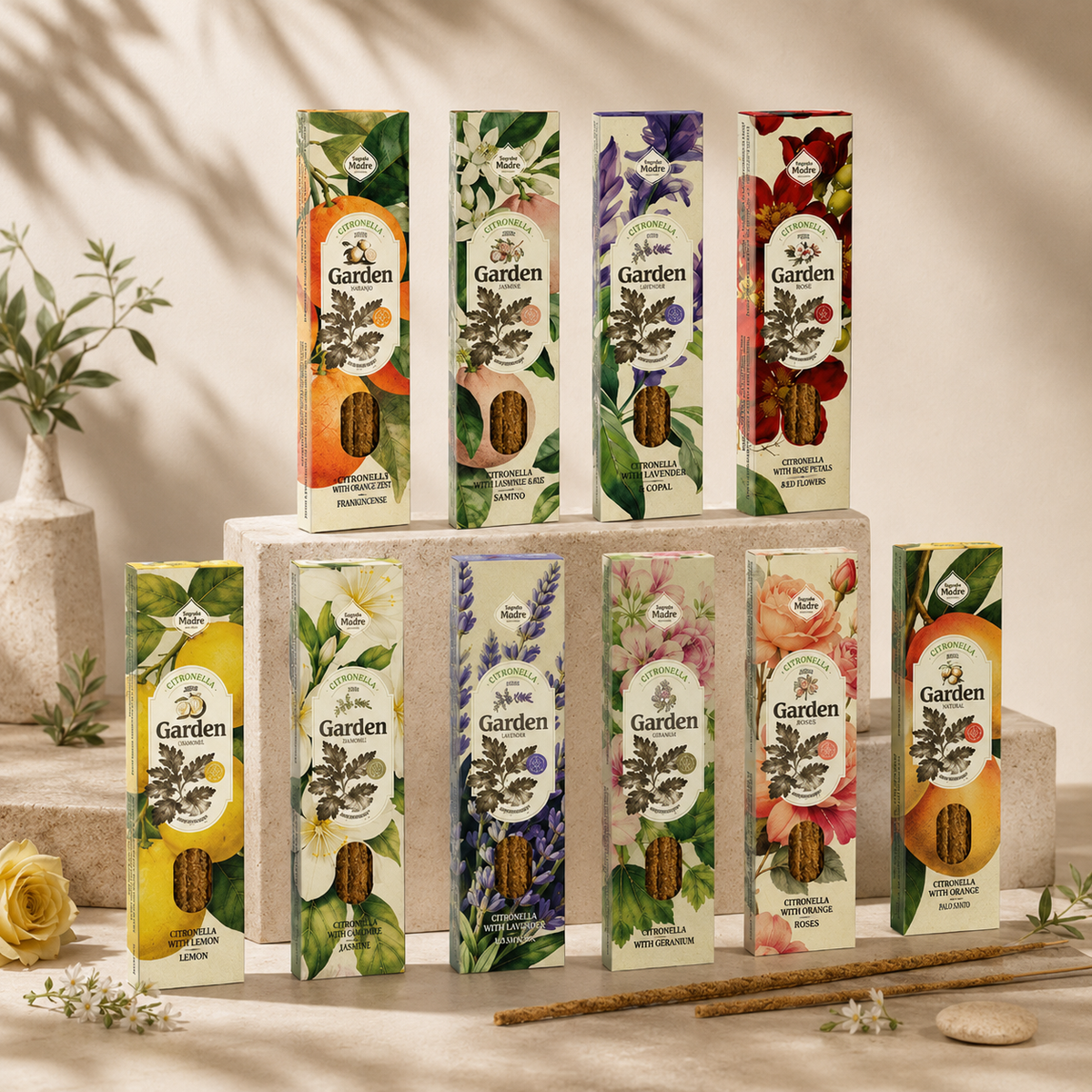 Pack Mayorista Sahumerios Garden Citronela 30 Unidades