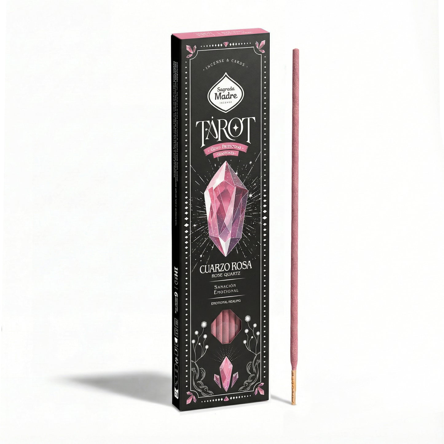 Sahumerio Tarot Gemas Cuarzo Rosa - Rosa Silvestre
