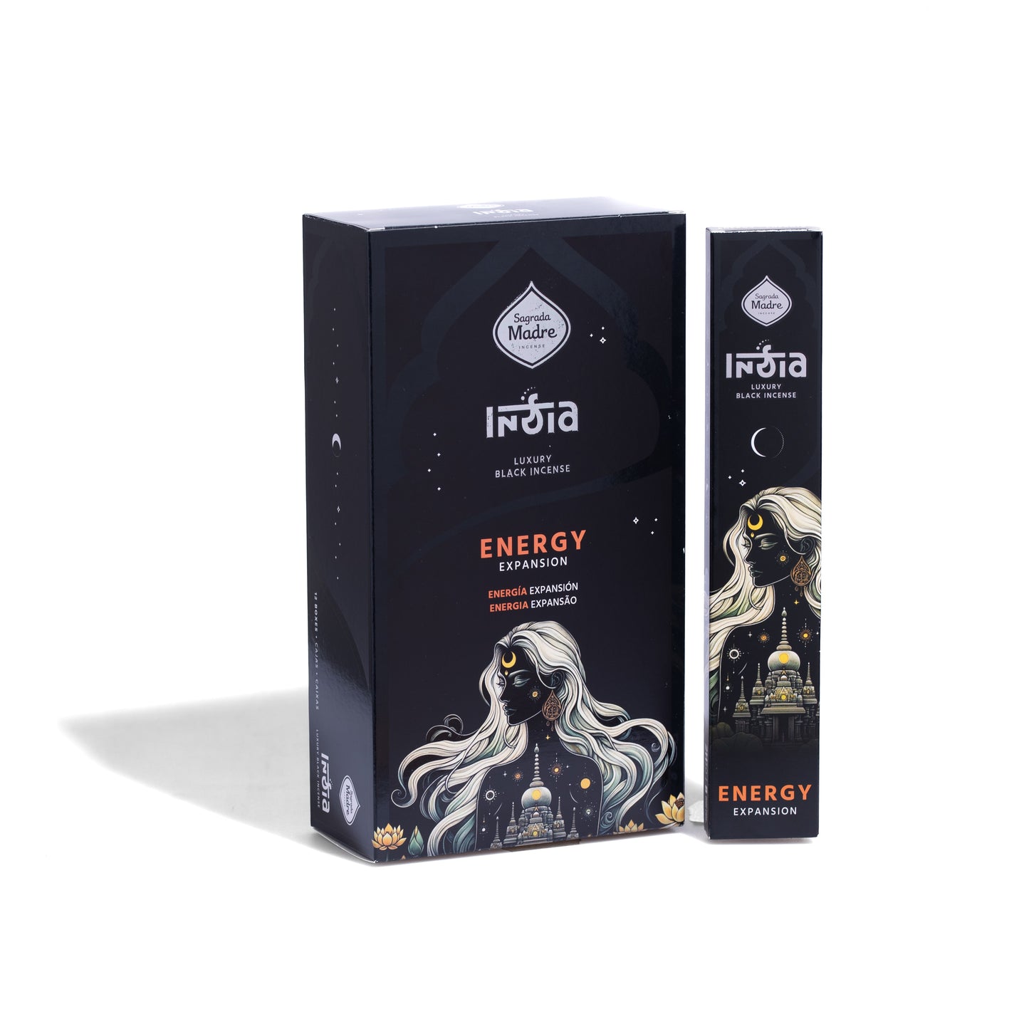 Box Sahumerio Varilla India Black Energia