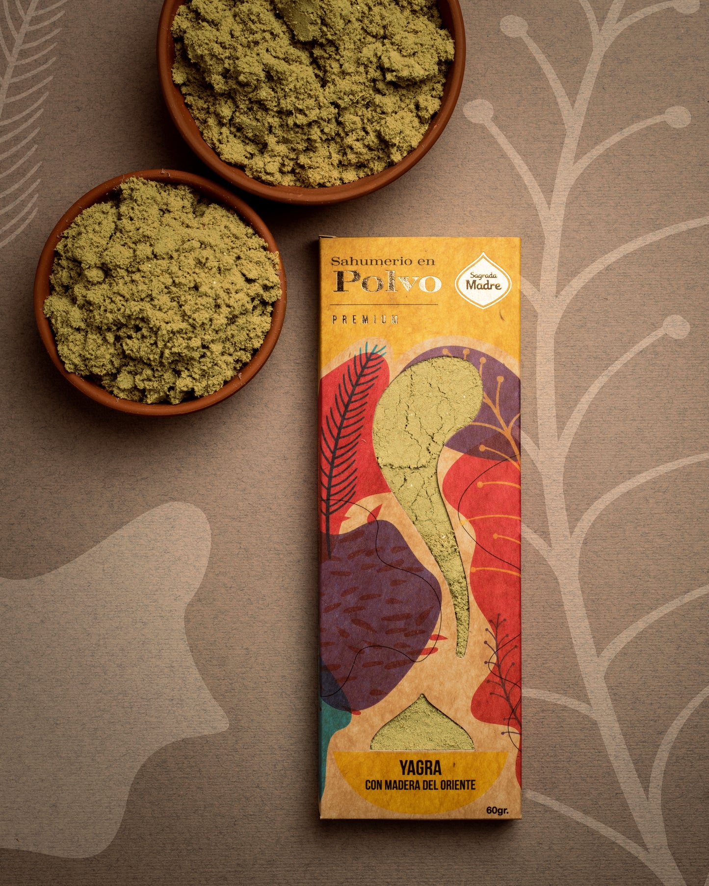 Sahumerio en Polvo Yagra con Madera del Oriente