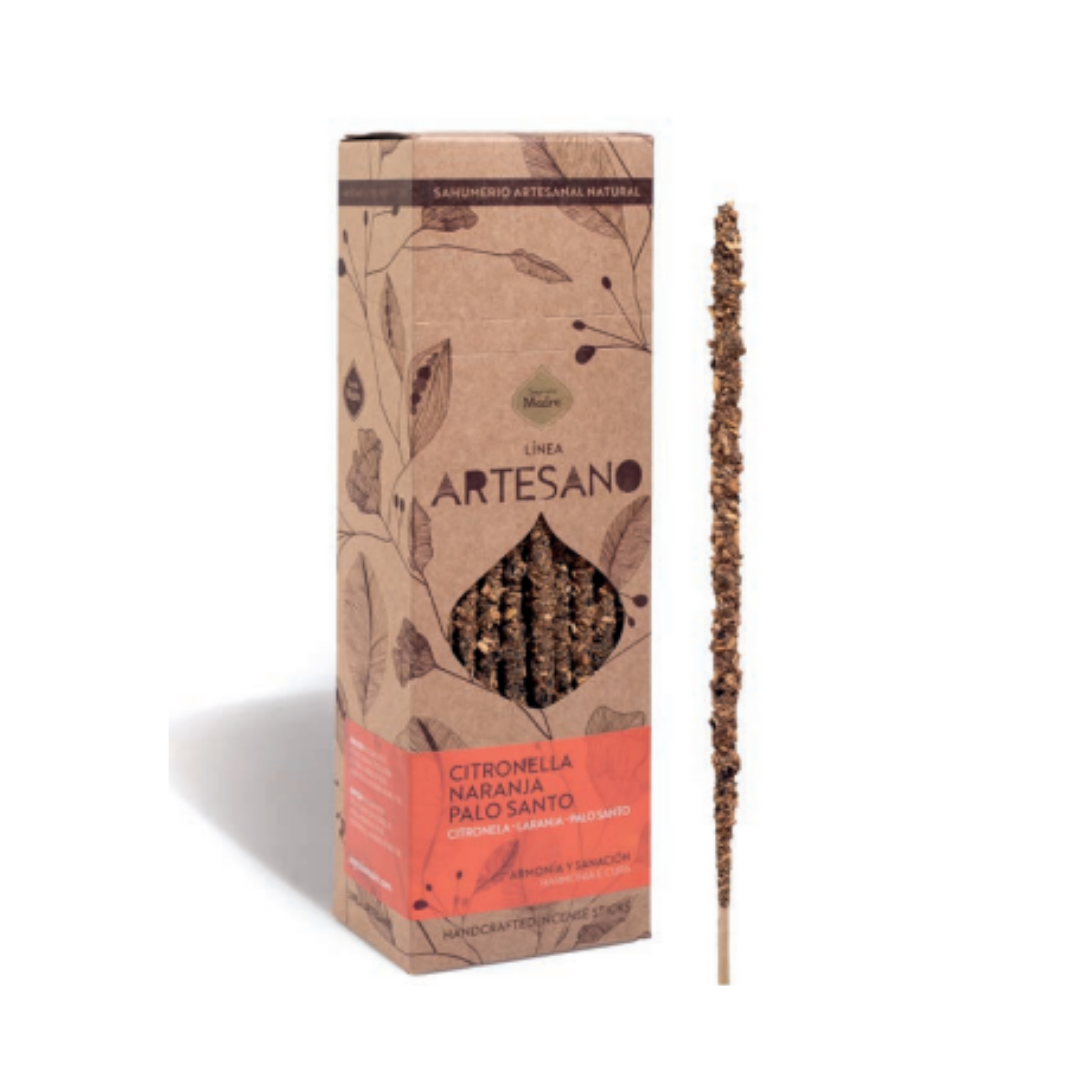 Sahumerio Artesano Citronella, Naranja y Palo Santo