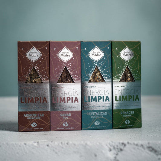 Pack Mayorista Energía Limpia | Sahumerios (Armonizar · Sanar · Revitalizar · Renacer)