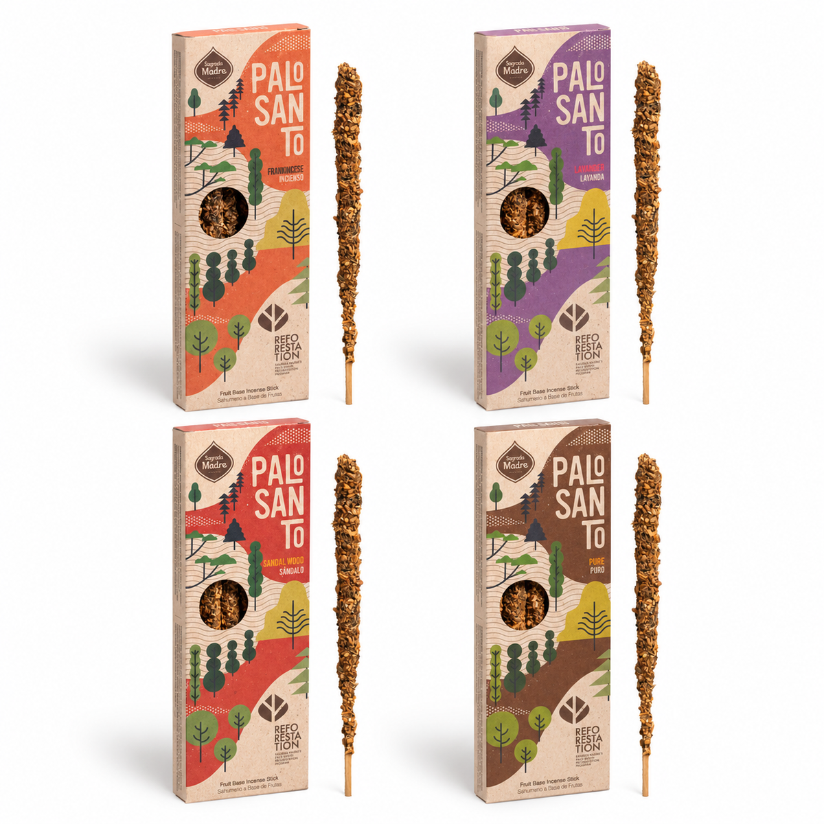 Pack Mayorista Sahumerios Corto Palo Santo 16 Unidades