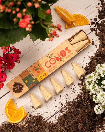 Sahumerio en Conos Ambar Naranja