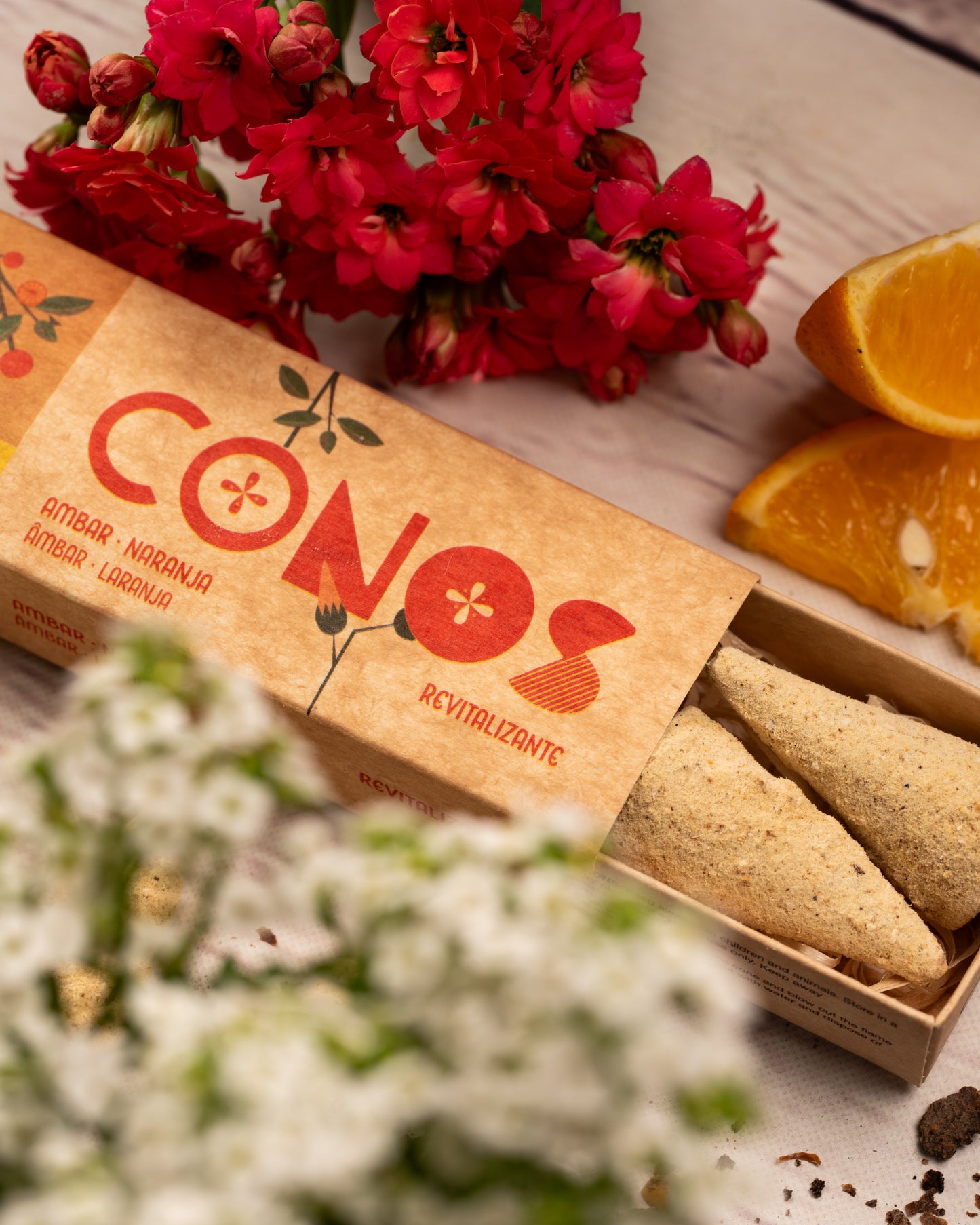 Sahumerio en Conos Ambar Naranja