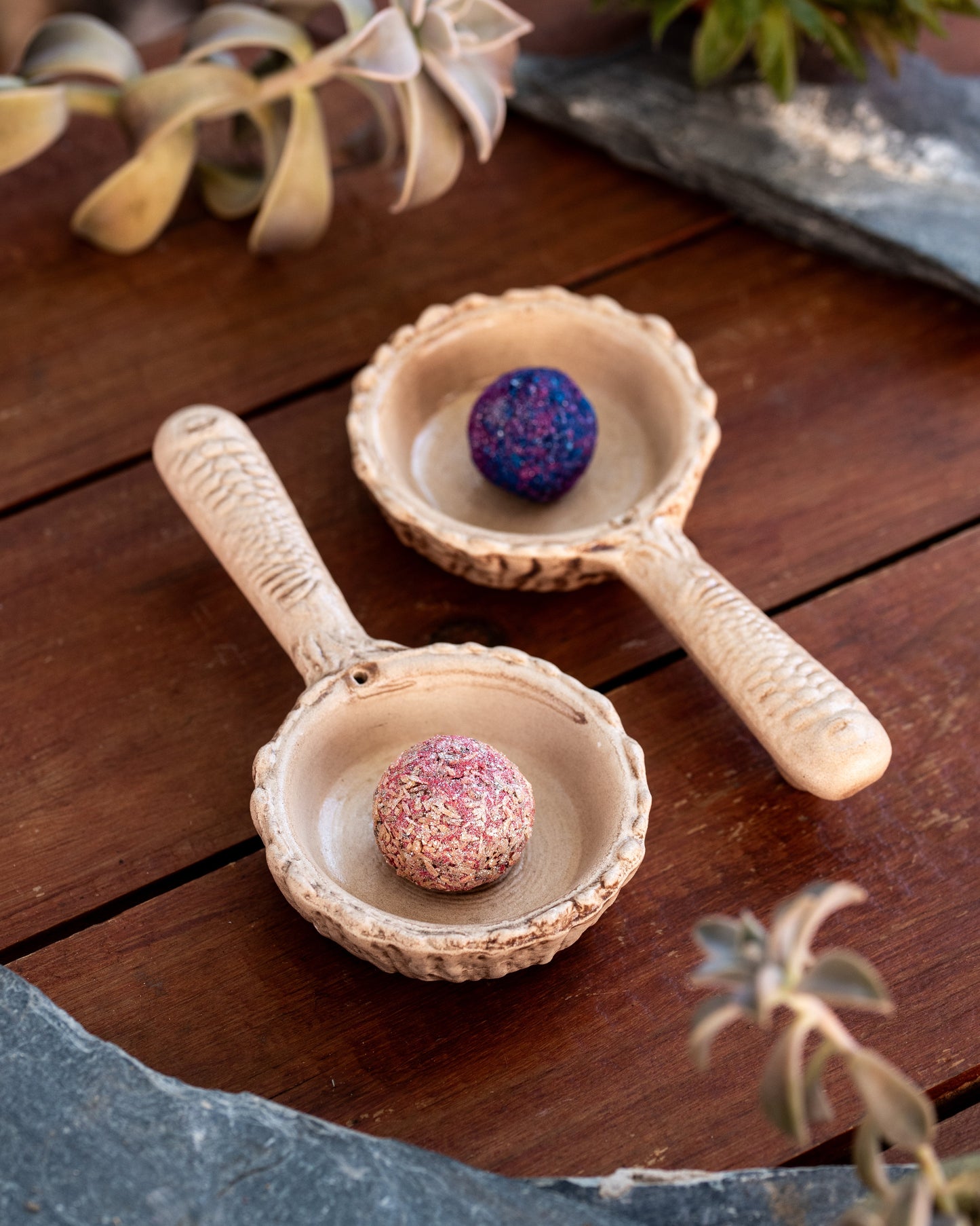 Sahumador Porta Incienso Marfil Natural