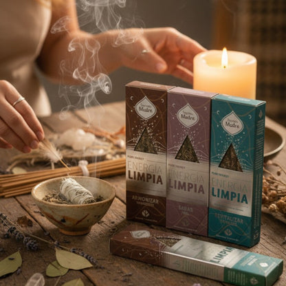 Pack Mayorista Energía Limpia | Sahumerios (Armonizar · Sanar · Revitalizar · Renacer)